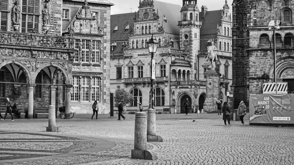 Am Markt Bremen (Pandemie, Lockdown 2020)