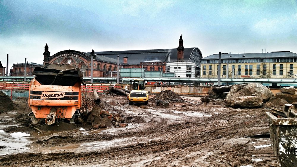 Bauarbeiten City Gate Bremen Hauptbahnof