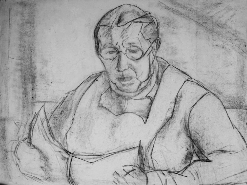 Lesende Bäuerin. Worpswede 1930er Jahre. Hanna Ahrens