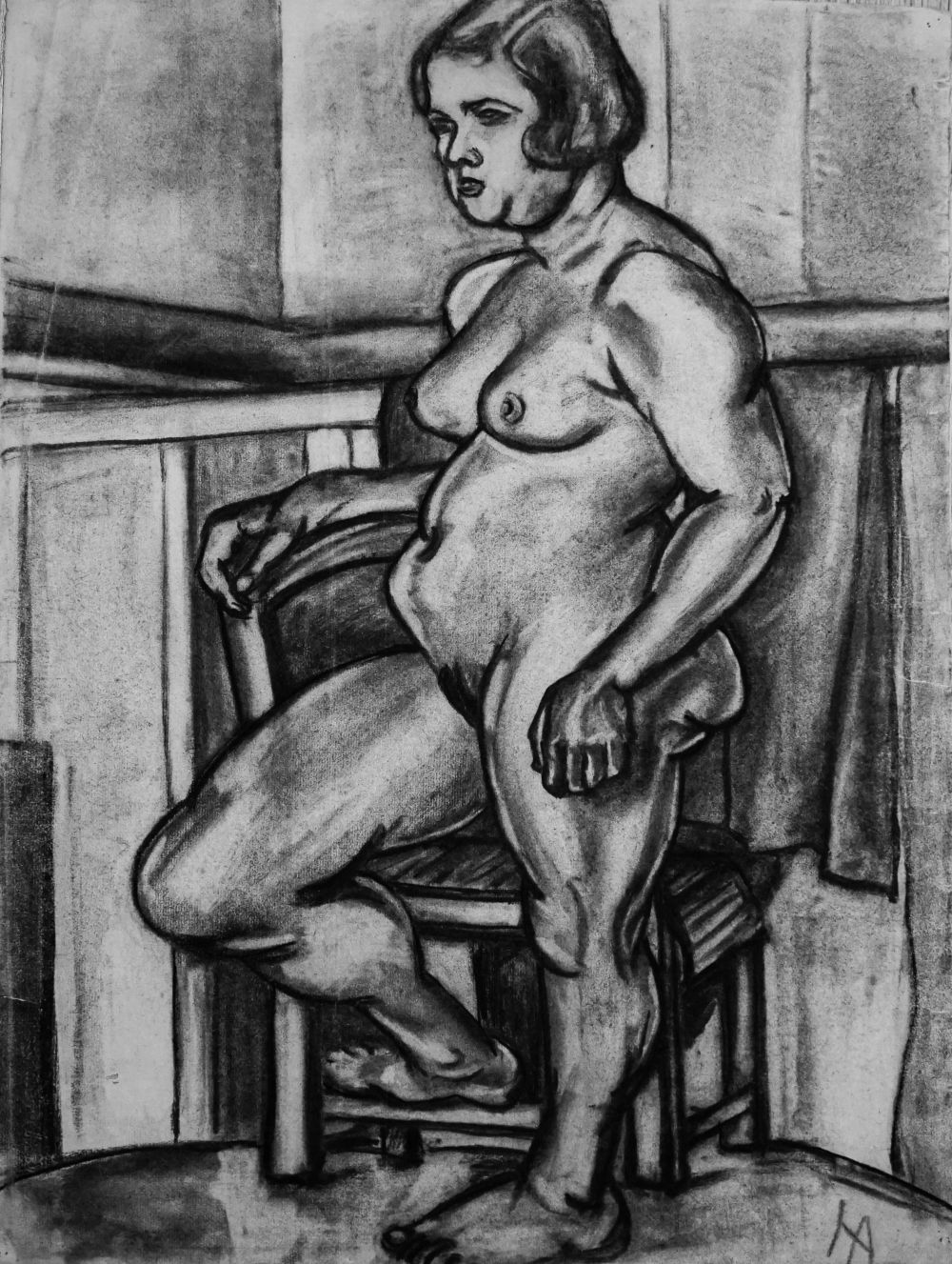 Weiblicher Akt 7. 1928, Paris. Hanna Ahrens