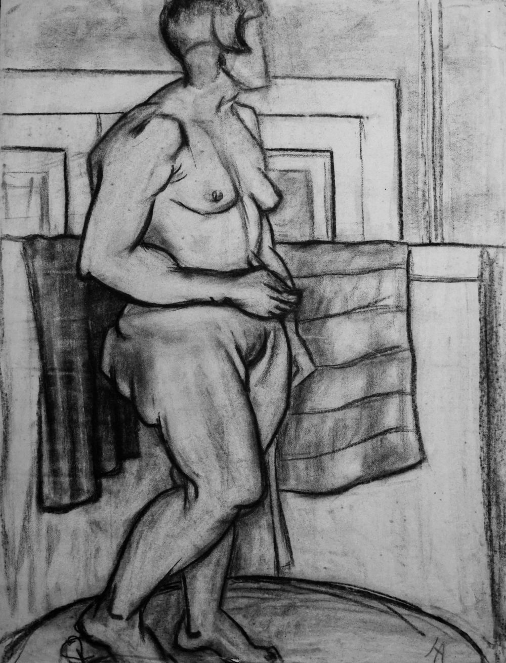 Weiblicher Akt 4. 1928, Paris. Hanna Ahrens