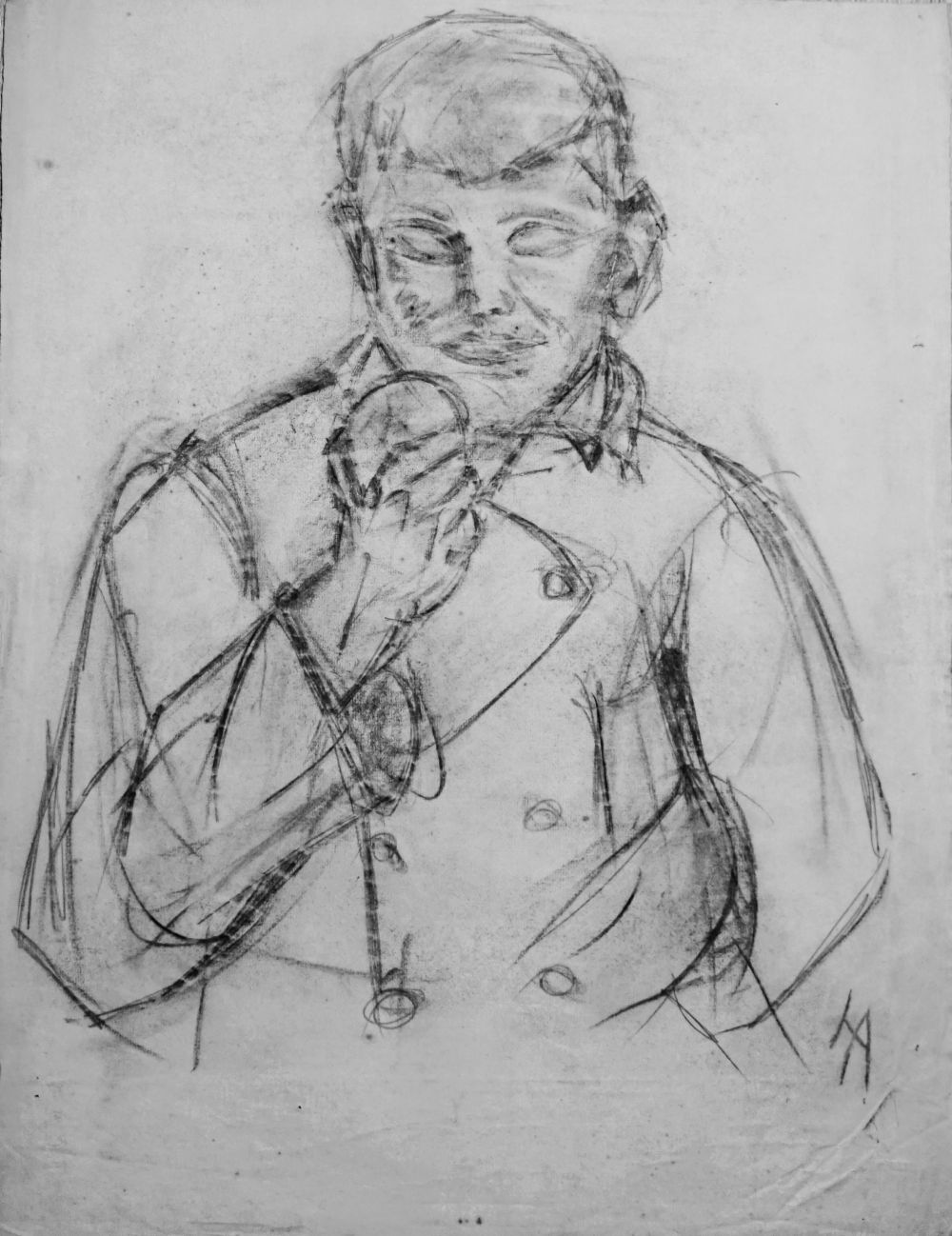 Junge mit Apfel.  Worpswede 1930er Jahre. Hanna Ahrens