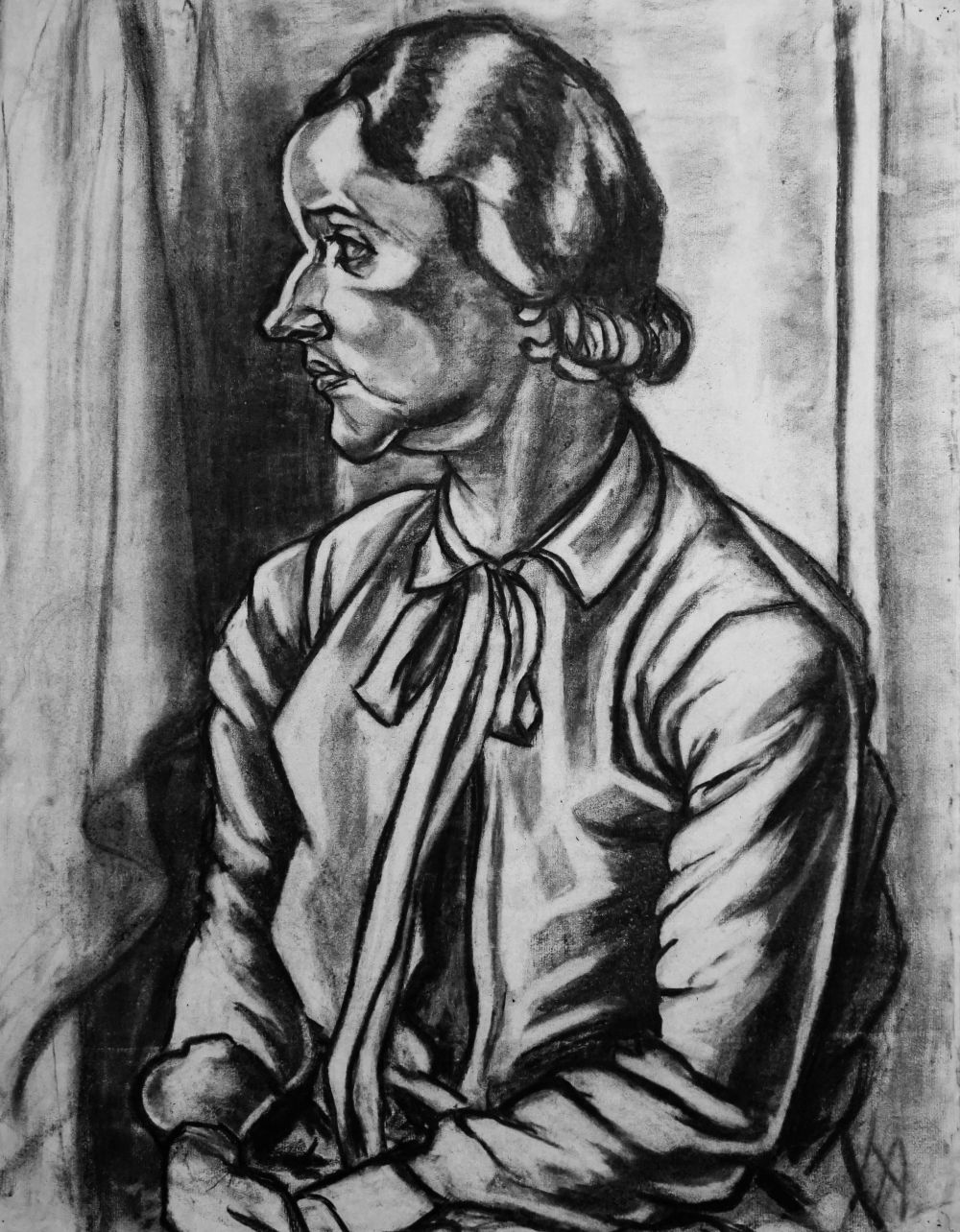 Portrait der Großmutter Johanne Marie Ahrens. Worpswede 1930er Jahre. Hanna Ahrens