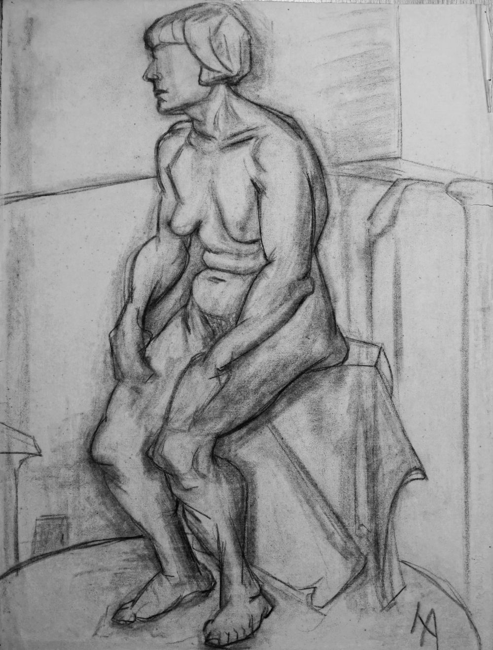 Weiblicher Akt 3. 1928, Paris. Hanna Ahrens