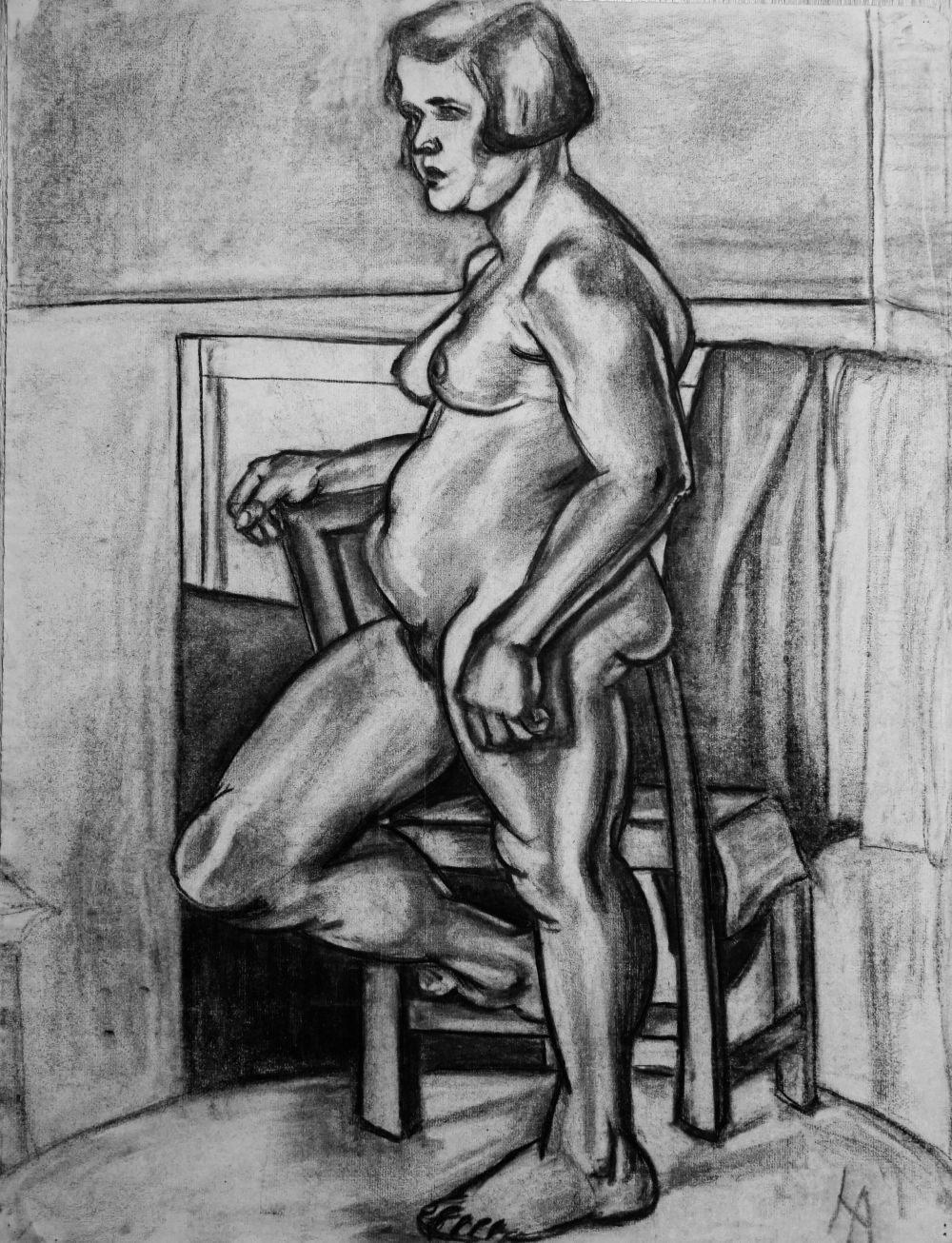 Weiblicher Akt 6. 1928, Paris. Hanna Ahrens